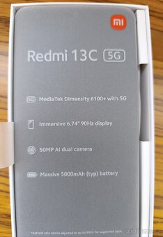 Xiaomi Redmi 13C 5G černý 4GB/128GB - 5