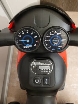 BABY MIX dětská elektrická motorka Police červená - 5