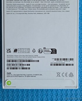 iPhone 15 Pro Max 256GB modrý NOVÝ NEROZBALENÝ - 5