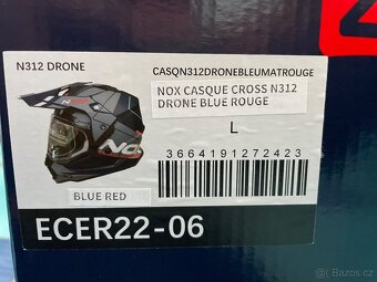 Nox helmets N 312 drone blue red - 5