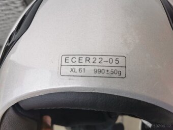 Helma na moto Ridero XL 61cm stříbrná - 5