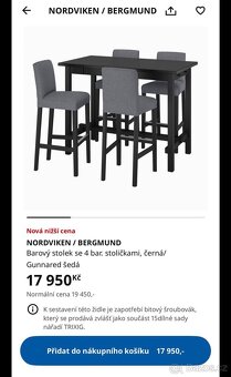 Barový stolek se 4 bar. stoličkami - 5