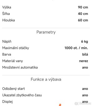 Whirlpool A+++, 6kg, 1000ot. 39l spotřeba, 6 smysl - 5