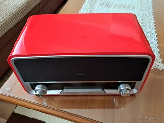 Rádio Philips ORD7100R/00, červená farba, "retro" - 5