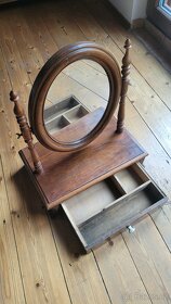 Šperkovnice s otočným zrcadlem - krásná starožitná dřevo - 5