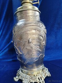 Mosazná, petrolejová, lampa - 5