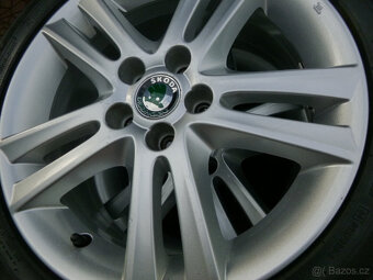 Letní sada alu - originál Škoda 5x100 6Jx16 ET43 5J0601025M - 5