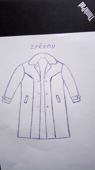 Černý flaušový kabát - 5