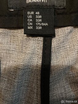 👔 Komplet pánský oblek (šedý) + košile + boty – TOP stav - 5