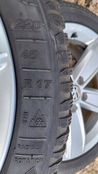 zimní alu kola VW 5x112 ,Kleber 225/45/17 - 5
