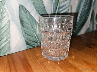 Krásná stará skleněná souprava / servis Bohemia na whisky - 5