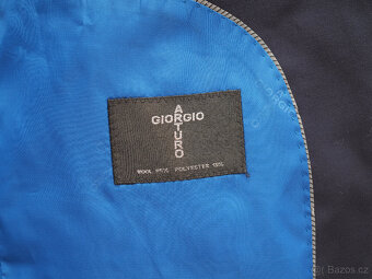 Tmavě modrý pánský oblek vel. L - 5