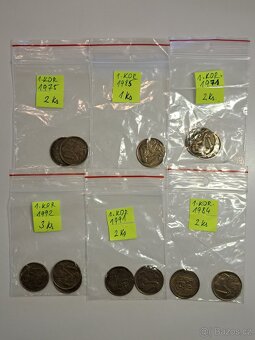 Mince 50 halierov, 1,2,5,kčs - 5