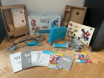 Nintendo Wii Modrá limitka Mario Sonic London Olympic 2012 - 5