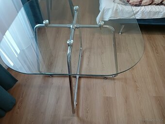 Kulatý skleneny stul průměr 90 cm - 5