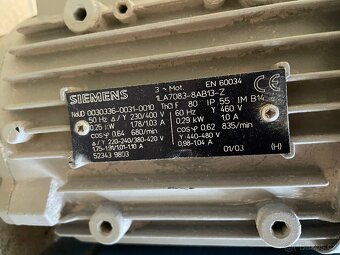 Elektromotor SIEMENS se šnekovou převodovkou 3 ks - 5