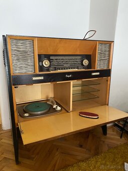 Starožitné rádio s gramofonem Tesla Copélia - 5