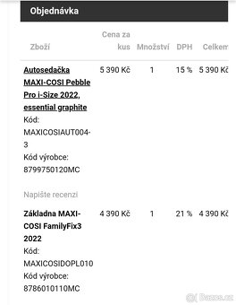 Autosedačka ,  základna Maxi Cosi Family Fix3-2022 - 5