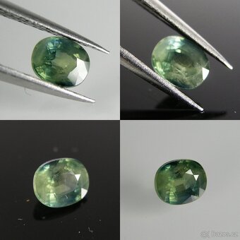 Safír-ovál, kombi - 0,86 ct. - 5