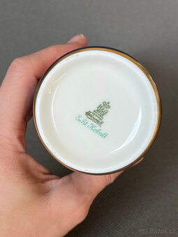 Kobaltová váza 23 cm, Heinrich Villeroy&Boch - 5