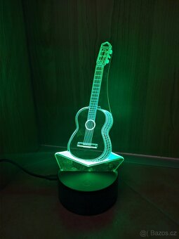 3D RGB lampička kytara - 5