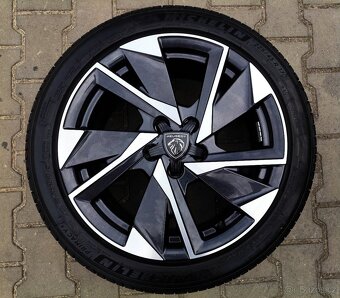 Alu kola originál Peugeot 308 5x108 R17 KRÁSNÁ TOP SADA - 5