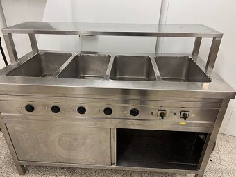 Stůl s ohřívacími vanami nerez - 5