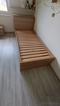 2x Postel 90x200, noční stolek a peřiňák - 5