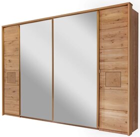 Šatní zrcadlová skříň Graz s posuvnými dveřmi - Dub masiv 24 - 5