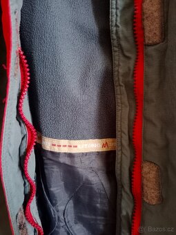 Dámská šedo červená bunda - 5