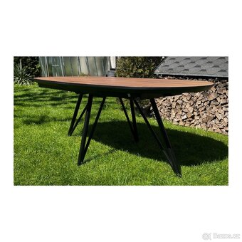 Moderní oválný jídelní stůl – Torano 190 cm, ořechová dýha / - 5