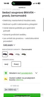 Sedačka el. Posuv - 5