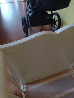 Bílá dětská postýlka Smågöra +matrace - 5