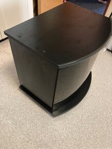 TV stolek na kolečkách - černý se sklem - 5