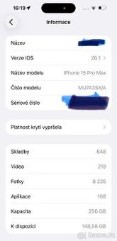 Prodám IPhone 15 Pro max 256 modrý - 5
