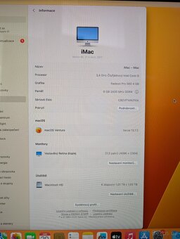 Apple iMac 2017 21,5" 4K Retina i5 8GB Radeon Pro 560 4GB - 5