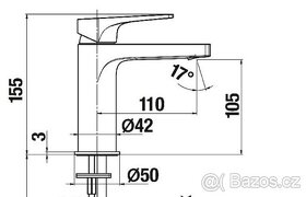 nástěnná sprchová a umyvadlová baterie JIKA - Cubito N - 5