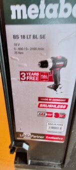 METABO Bezuhlíková aku vrtačka BS 18 LT BL Special Edition - 5