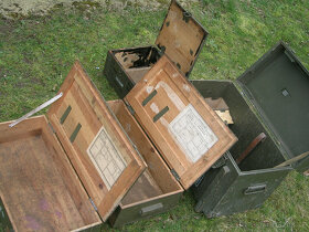 vojenské dřevěné bedny AČR. - 5