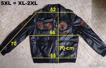 NOVÁ kožená letecká bunda A2 - L,XL-2XL - 5