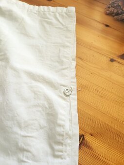 Lehounké plátěné kalhoty - bílé - 5