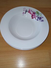 Kvalitní porcelánové hluboké talíře Ambition Garden 4ks - 5