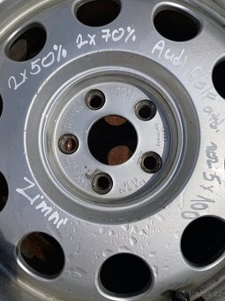 Sada kol Alu vč. zimní pneu , Audi, 5x100, ET38,6Jx15H2 - 5
