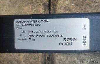 Střešní nosič AutoMaxi Fixpoint + příčníky - 5