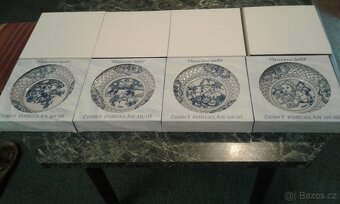 Závěsné vánoční výroční talíře 2001, 2002, 2003, 2004 - 5