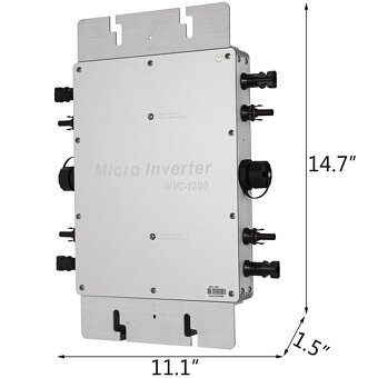 Solární síťový střídač DC na AC 1200 W - 5