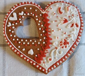 Dekorační perník, velké srdce - 5
