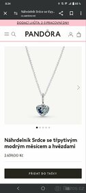 Stříbrný náhrdelník  PANDORA motiv  Srdce - 5