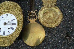 Comtoisse starožitné francouzské hodiny bití kyvadlo stroj - 5