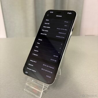 iPhone 14 Pro Max 256GB silver, pěkný stav, 12 měsíců záruka - 5